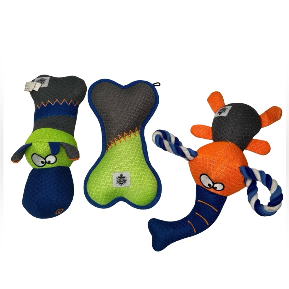 Lot of 7 Dog Toys Squeaky & Colorful Perfect for Large Size Dogs - SANITIZED - Picture 2 of 16